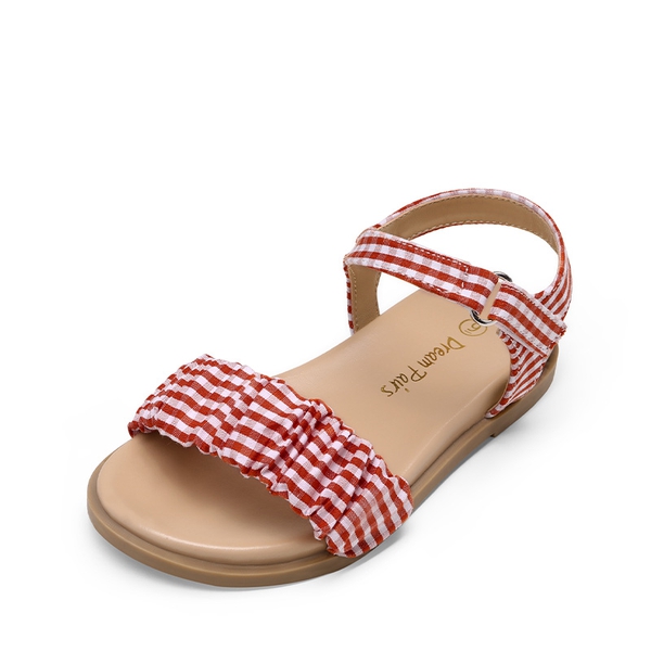 Girls Open-toe Princess Flat Sandals - RED -  0